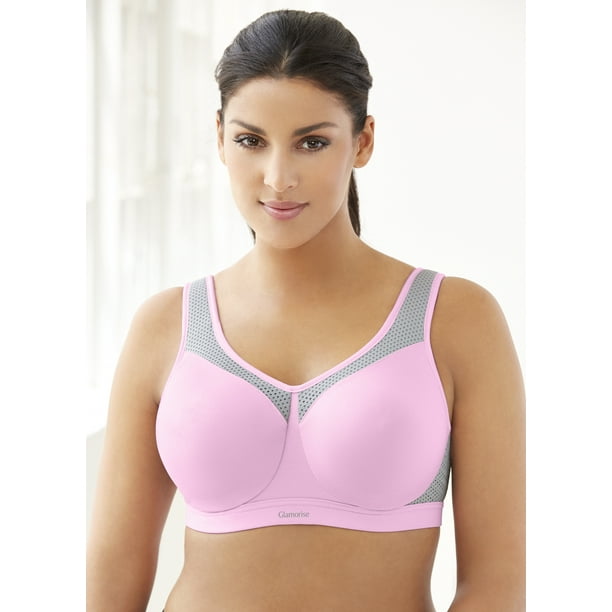 Glamorise Womens Full Figure High Impact Wonderwire Sports Bra #9066 Glamorise Women's IA Glamorise Womens Full Figure High Impact Wonderwire Sports Bra #9066 Glamorise Women's IA